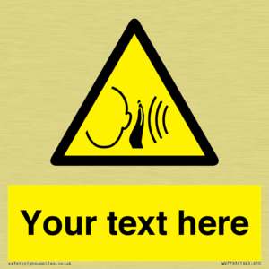 Custom warning sudden loud noise